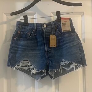 Levi's Women's 501 Ripped Jean Shorts